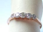 gouden RING maat 17,25  met 5 Briljanten in platina zetting, Sieraden, Tassen en Uiterlijk, Antieke sieraden, Ophalen of Verzenden