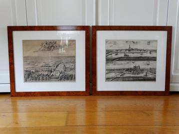2 x antieke gravure De Cronyk van Zeeland 1696 Smallegange  beschikbaar voor biedingen