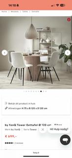 By fonQ Tower Eettafel Ø 120 cm - Eiken (Nieuw in doos), Huis en Inrichting, Tafels | Eettafels, Ophalen, 50 tot 100 cm, 100 tot 150 cm