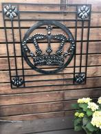 Kroon ijzer ornament wandrek tuin of kamer, Tuin en Terras, Ophalen, Gebruikt