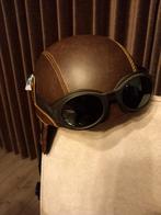Nieuwe leren  solex helm met stoere bril (maat M/L), Ophalen of Verzenden, Nieuw
