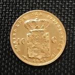 Gouden 10 Gulden Wilhelmina tientje verguld naslag jaar 1897, Verzenden, Goud, Koningin Wilhelmina, Losse munt