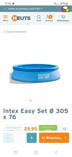 Zwembad Intex rond 3.05  compleet alles erbij, Tuin en Terras, Zwembaden, Ophalen, Gebruikt, Minder dan 80 cm, Opblaaszwembad