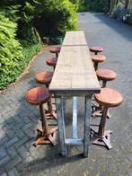 Mooie bar/sta tafels met barkrukken te koop., Ophalen, Zo goed als nieuw