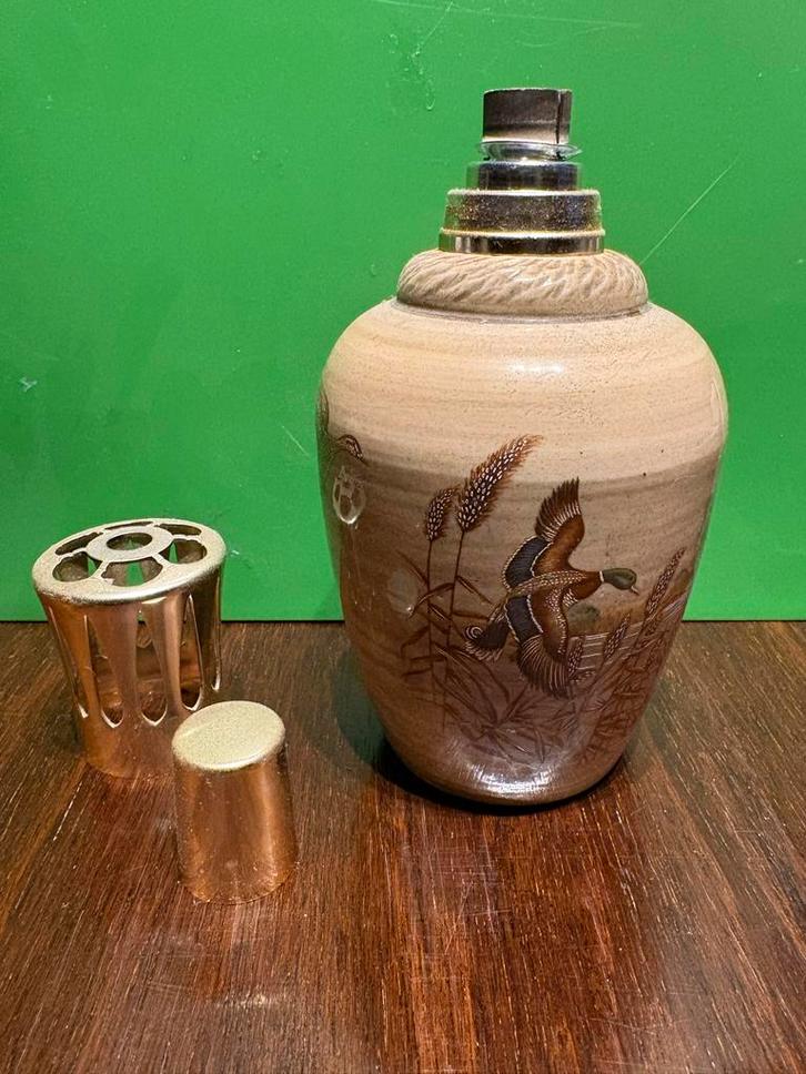 Vintage lampe berger  met Eenden Design, Huis en Inrichting, Woonaccessoires | Kandelaars en Kaarsen, Gebruikt, Minder dan 25 cm