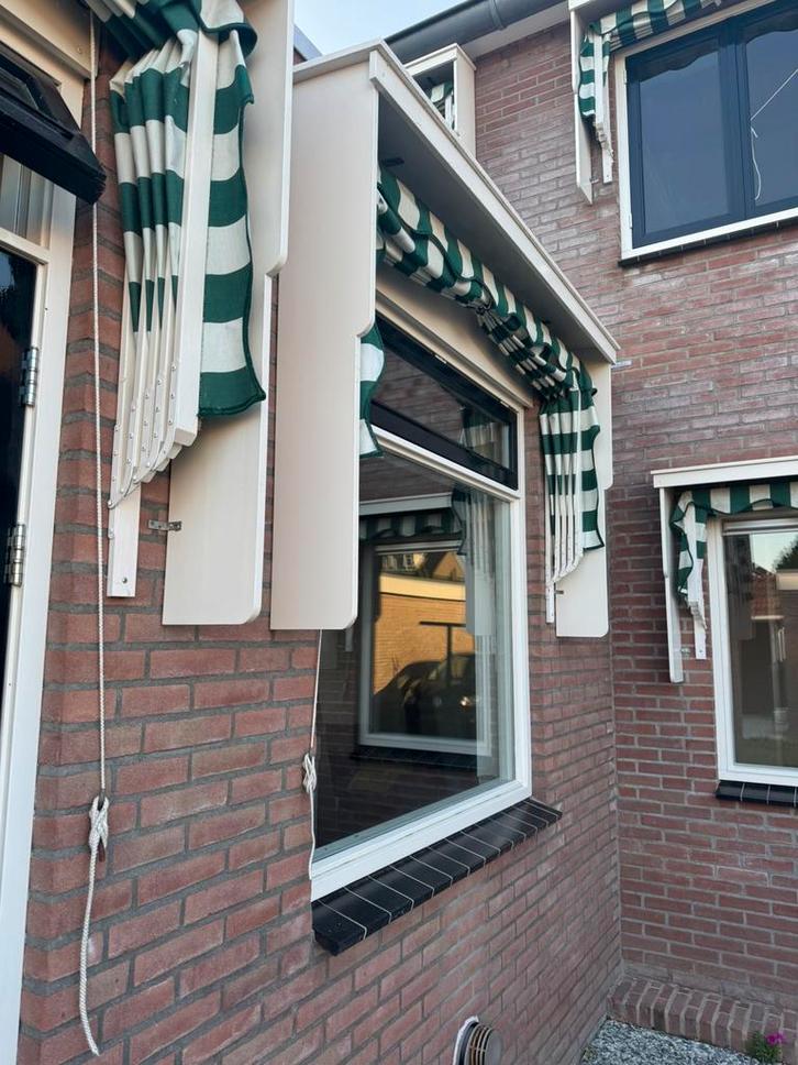 6 markiezen in goede staat!, Tuin en Terras, Zonneschermen, Gebruikt, Markies, Minder dan 150 cm, Ophalen