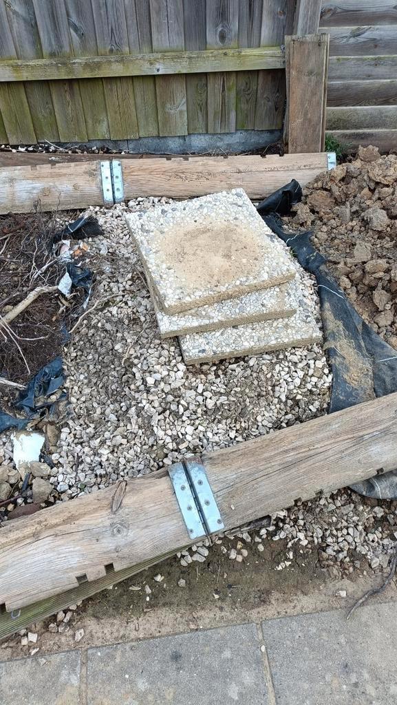 +- 2 kuub wit grind, z.g.a. vrij v. grond, gratis afhalen!, Tuin en Terras, Grind, Keien en Split, Zo goed als nieuw, Overige materialen