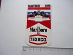 sticker oud 1975 Formule 1 Marlboro F1 Texaco Zandvoort nl, Verzenden, Zo goed als nieuw, Bedrijf of Vereniging
