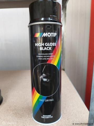 Online Veiling: Motip - Hoogglans zwart - 500 ml - 30 x beschikbaar voor biedingen
