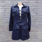 Just Dai Vintage-Stijl Zwarte Safari Jurk Met Vetersluiting, Kleding | Dames, Jurken, Verzenden, Zwart, N.v.t, N.v.t