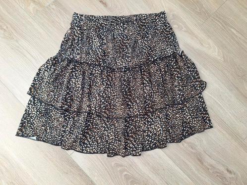 Zwarte print plooi rok M&S Mode - maat M, Kleding | Dames, Rokken, Gedragen, Maat 38/40 (M), Zwart, Boven de knie, Ophalen of Verzenden