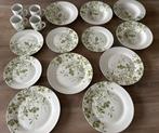 Leuk groen/ wit 16 delig servies, Ophalen, Porselein, Overige stijlen, Bord(en)