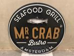 Industrieel LED lichtbord “Mr. Crab” – Ø100 cm – Eyecatcher!, Ophalen, Gebruikt, Lichtbak of (neon) lamp