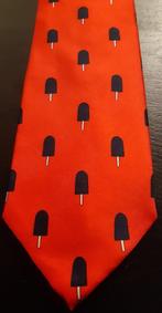 Fortis Bank stropdas 100% zijde Italiaanse ijsjes rood, Ophalen of Verzenden, Nieuw, Gebruiksvoorwerp