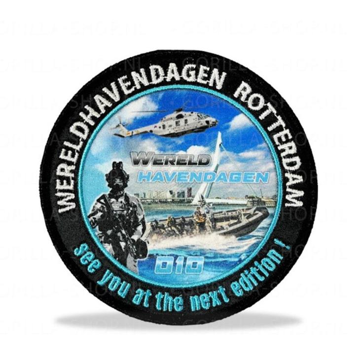 Wereldhavendagen patches, Verzamelen, Militaria | Algemeen, Marine, Embleem of Badge, Nederland, Ophalen of Verzenden