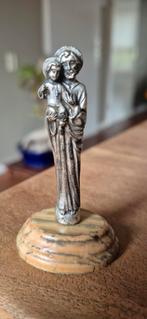 Miniatuur Sint Jozef met kindje Jezus, Ophalen of Verzenden, Gebruikt, Beeld(je), Christendom | Katholiek