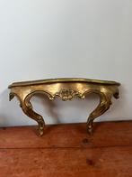 Wandconsole - wandplankje. Hout, goud kleur., Ophalen of Verzenden, Gebruikt