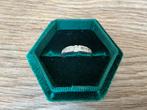Zilveren ring met zirconia’s maat 18, Gebruikt, Verzenden, 17 tot 18, Dame