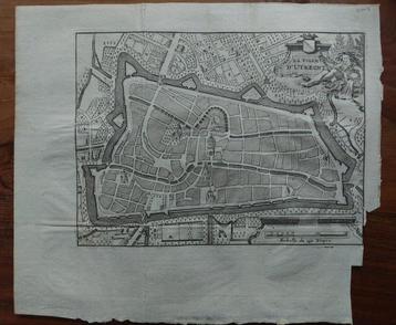 U003 / Plattegrond Utrecht Kopergravure ca 1660 J. Harrewijn beschikbaar voor biedingen