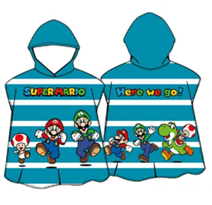 Super Mario Badponcho / Badcape - Sneldrogend, Kinderen en Baby's, Kinderkleding | Kinder-zwemkleding, Nieuw, Badponcho, One size