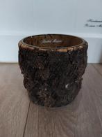 Riviera Maison boomschors windlicht waxinelichthouder, Ophalen of Verzenden, Zo goed als nieuw, Minder dan 25 cm