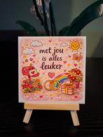 Handgemaakt tegeltje met spreuk, Ophalen of Verzenden, Nieuw