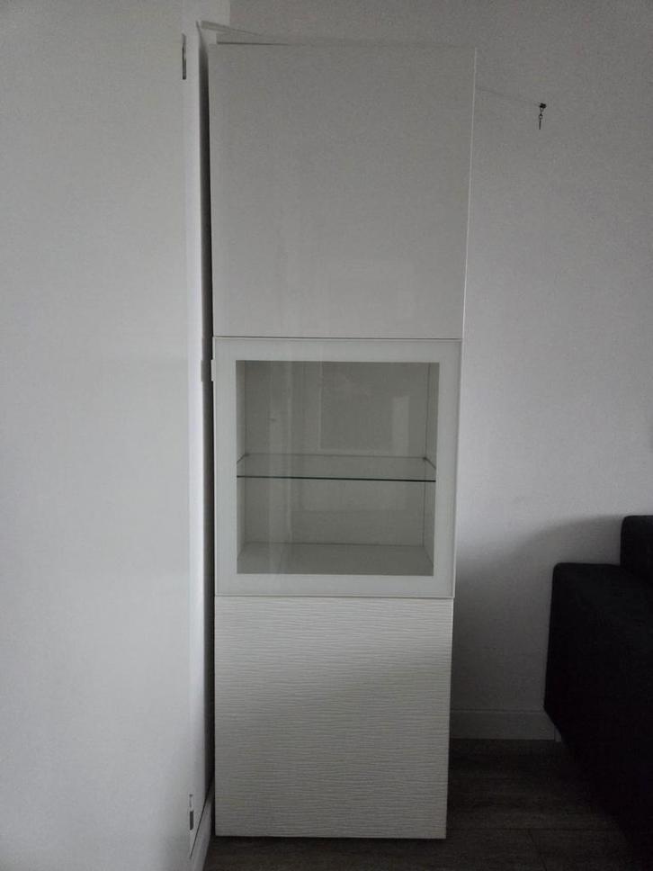 2 Besta wandkasten wit, Huis en Inrichting, Kasten | Vitrinekasten, Zo goed als nieuw, Minder dan 100 cm, 25 tot 50 cm, Ophalen