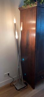Stalamp RVS met 3 lichtpunten, Huis en Inrichting, Lampen | Vloerlampen, Ophalen, Gebruikt, Metaal, 150 tot 200 cm