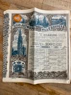 Antieke obligatie Stad Antwerpen 1887 - Zeldzaam stukje hist, Ophalen of Verzenden