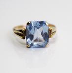 18 krt gouden ring met blauwe spinel, ., Ophalen of Verzenden, ., Met edelsteen