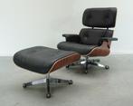 Vitra Eames Lounge Chair met Ottoman | Zwart Leer | NIEUW, -, Minder dan 75 cm, -, Nieuw