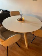Mooie moderne eettafel 120cm doorsnee, Huis en Inrichting, Tafels | Eettafels, Ophalen, 100 tot 150 cm, Rond, Zo goed als nieuw