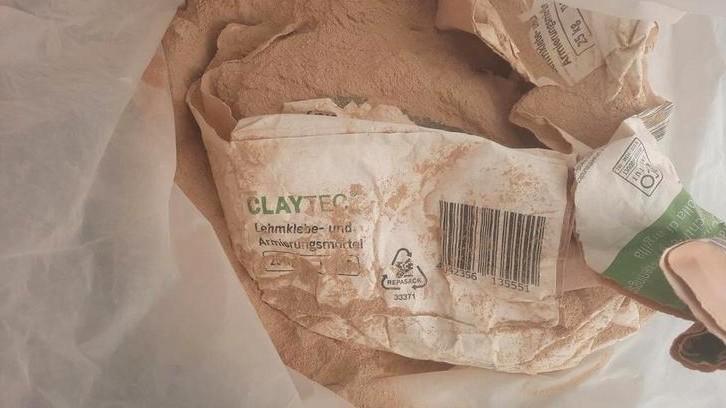 Claytec Leem, Hechtleem wapening ca 10-12 kg, Doe-het-zelf en Verbouw, Verf, Beits en Lak, Nieuw, Ophalen of Verzenden