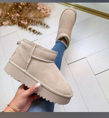 Echte leer ugg boots beige maat 36 beschikbaar voor biedingen