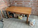 eiken tafel met enkele lade, Huis en Inrichting, Tafels | Eettafels, Ophalen, Gebruikt, 50 tot 100 cm, Vijf personen of meer