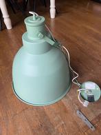 Industriële hanglamp mintgroen, Huis en Inrichting, Lampen | Hanglampen, Ophalen, Gebruikt, Metaal, Minder dan 50 cm