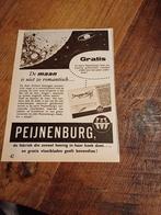 Advertentie Peijnenburg koek  maan 1958, Verzamelen, Ophalen of Verzenden, Zo goed als nieuw, Overige typen