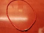 Antieke bloedkoralen ketting, Sieraden, Tassen en Uiterlijk, Antieke sieraden, Verzenden, Goud, Ketting, Verguld