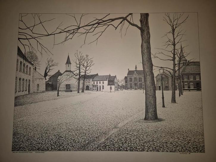 Grafiek Stevensweert van CH Hajenius, Antiek en Kunst, Kunst | Tekeningen en Foto's, Ophalen of Verzenden