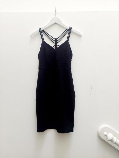 Vera & Lucy little black strappy dress, size S (XS), Kleding | Dames, Jurken, Zo goed als nieuw, Maat 34 (XS) of kleiner, Zwart