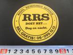 sticker RRS doet het . Dag en Nacht Riool Reinigings Service, Ophalen, Zo goed als nieuw