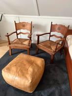 2 houten brocante stoelen, Ophalen of Verzenden