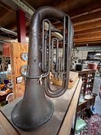 48) Antieke oude tuba, geweldig ter decoratie of opknappen., Ophalen, Euphonium of Tenortuba, Gebruikt, .