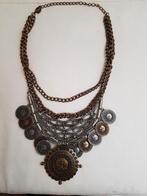Zware ketting met muntjes., Sieraden, Tassen en Uiterlijk, Kettingen, Ophalen of Verzenden, Zo goed als nieuw, Zilver, Overige materialen