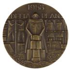 Fred Carasso - Penning VPK, 1958 : Deltaplan, Postzegels en Munten, Penningen en Medailles, Verzenden, Brons, Nederland