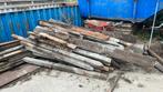 Harhouten beschoeiingspalen, Tuin en Terras, Palen, Balken en Planken, Ophalen, Gebruikt, Palen, Hardhout