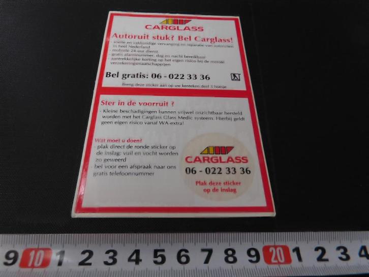 sticker CARGLASS  AA626 *, Verzamelen, Stickers, Zo goed als nieuw, Ophalen