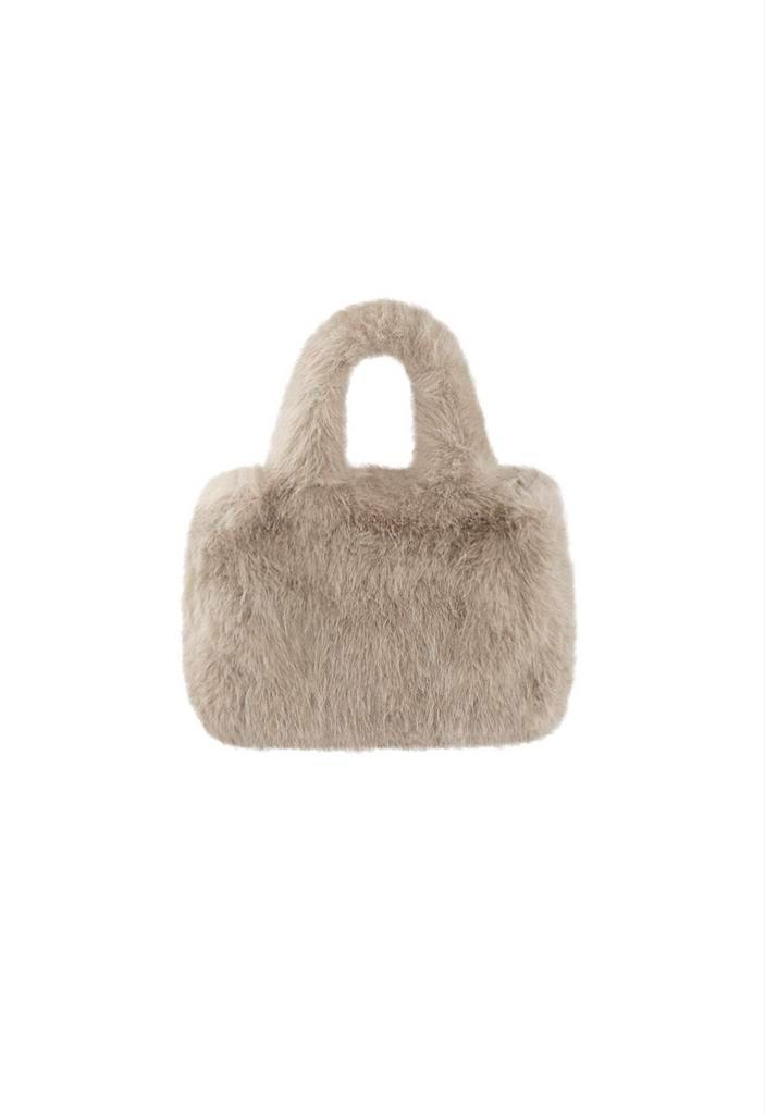 Fluffy Handtas - Zachte Tas, Sieraden, Tassen en Uiterlijk, Tassen | Damestassen, Nieuw, Handtas, Beige, Ophalen of Verzenden
