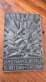 Plaquette Tweede Wereldoorlog 10 mei 1940 5 mei 1945, Verzamelen, Militaria | Tweede Wereldoorlog, Ophalen of Verzenden, Nederland