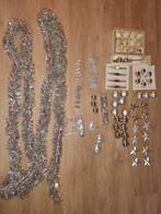 Zilveren kerstboom versiering, Diversen, Kerst, Ophalen of Verzenden, Gebruikt